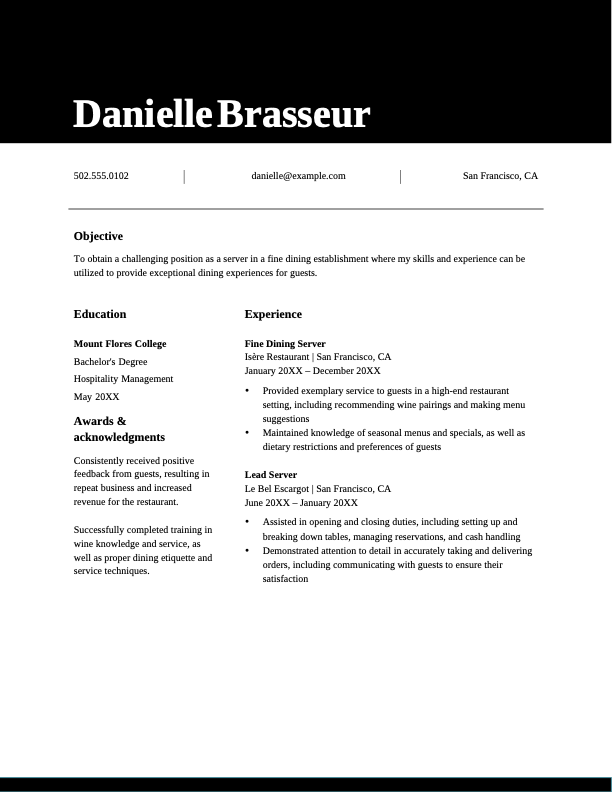 Simple resume 